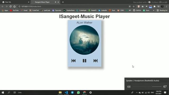 Music Player Using JavaScript ??