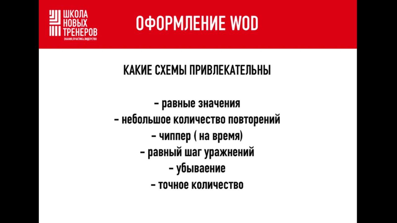 #ШколаНовыхТренеров Вебинар Масштабирование и Оформление WOD