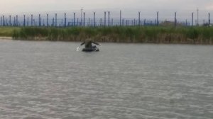 Лодка из камеры (Тест на воде)