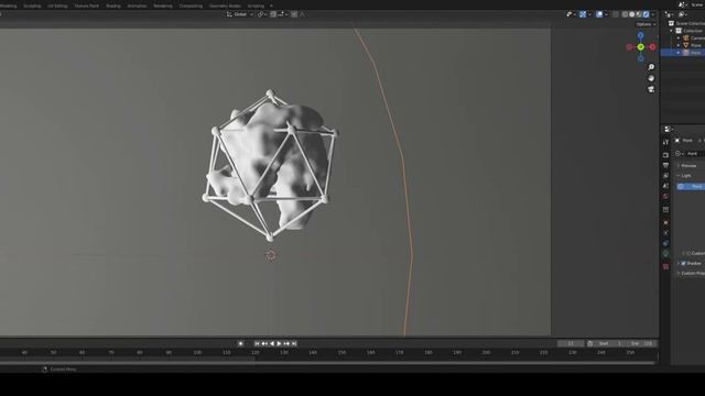 Blender tutorial, creating simple animation with geometry nodes.