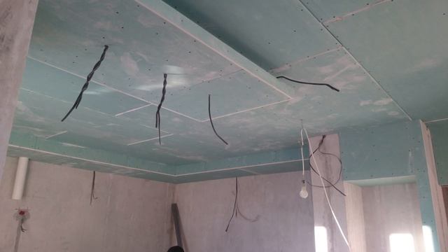 МОНТАЖ ДВУХУРОВНЕВОГО ПОТОЛКА ИЗ ГИПСОКАРТОНА. НИШИ ДЛЯ ДИОДНОЙ ЛЕНТЫ