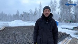 Железобетонная фундаментная плита толщиной 250 мм. Вяжем арматуру. КП "Репино Парк".