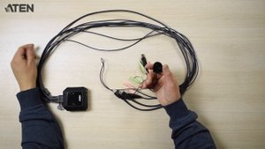 Управление двумя ПК с одного рабочего места - Кабельный KVM коммутатор ATEN CS22H