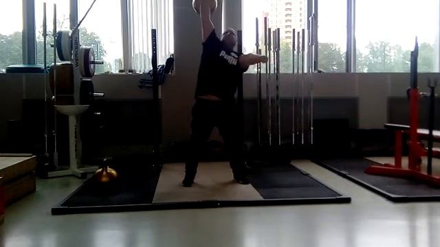 "Вырывание Юста" - гиря 62 кг. 137 lb kettlebell "Joost dead snatch". смотреть онлайн