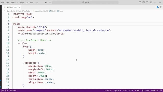 How to make a calculator using  html , C ss and  Java script .