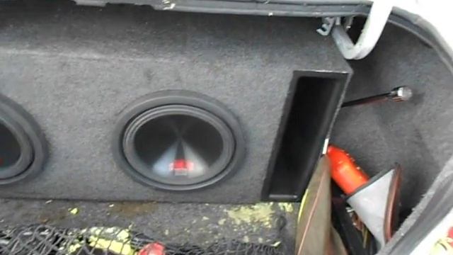 2 Alpine Type-R 10 subs powered by hifonics brutus brz 2100.1d amp with stinger audio battery смотреть онлайн