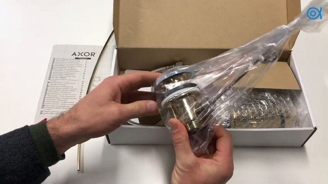 Распаковка смесителя: Смеситель для умывальника Axor Carlton от Hansgrohe.