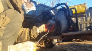 Установка зажигания на магнето , завожу мотороллер после плаванья в реке .