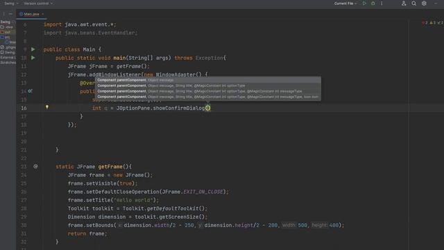 JavaSwing: WindowListener | Уроки по JavaSwing: WindowListener #java #javagui #javaswing смотреть онлайн