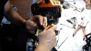 Ремонт стартера на мотокосе STIHL FS 70