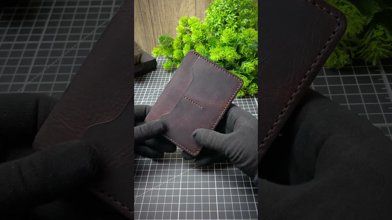 Автохолдер из кожи WAX, Tabacco 1,3-1,6 мм. (портмоне для автодокументов) #leather