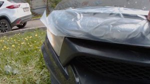 Lada vesta прячем вмятину на передний капоте