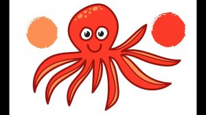 Раскраска ОСЬМИНОГ/ Как нарисовать ОСЬМИНОГА / Краски Раскраски / How to draw an octopus