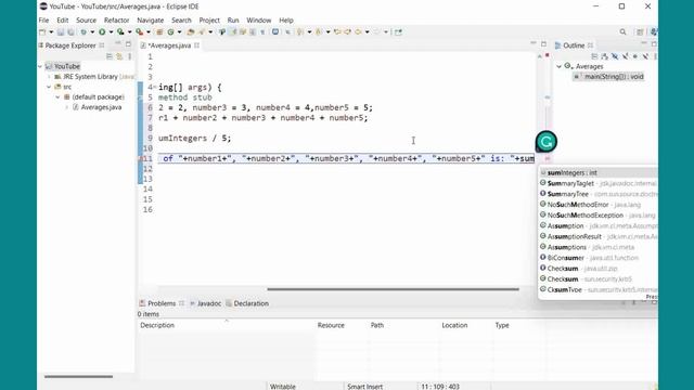 Average Calculator in JAVA || Using Correct Numeric Data Types in JAVA смотреть онлайн
