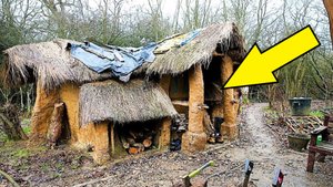 Бомж построил с виду обычную хижину из глины и веток! Но то что внутри - просто удивляет!