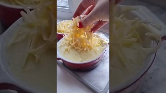 запеканка из пюре с курицей