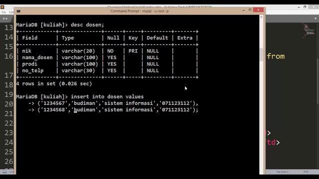 php dan mysql : query tambah data, penanganan error, select dan ordering