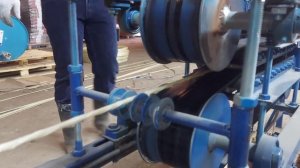 Первый пуск линии для производства стеклопластиковой арматуры, ЛПСПА-2(П)