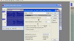 Функция Pitch Shift в Sound Forge Pro 10 (32/46)