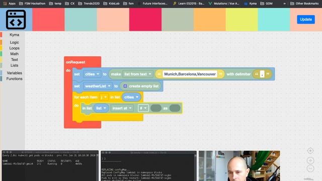 Visual Coding for Lambda creation and deployment to Kyma/Kubernetes. Weather Loop Example. смотреть онлайн