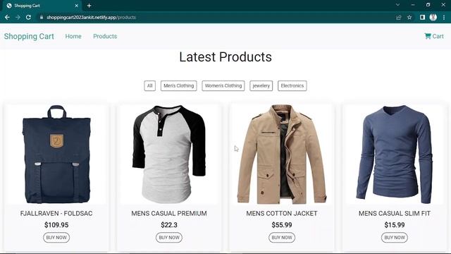Ecommerce App using React JS and Bootstrap | React JS Project for Beginners