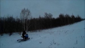 На самодельном сноубайке "МикС Х 150" первые выезды - тренеровки