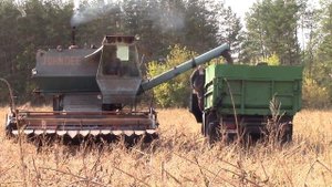 Комбайн СК 5 Нива выгрузка семечек