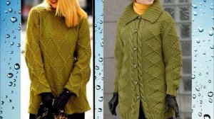 ВЯЗАНЫЙ СПИЦАМИ КАРДИГАН ДЖЕМПЕР ПУЛОВЕР  / ЖЕНСКАЯ МОДА