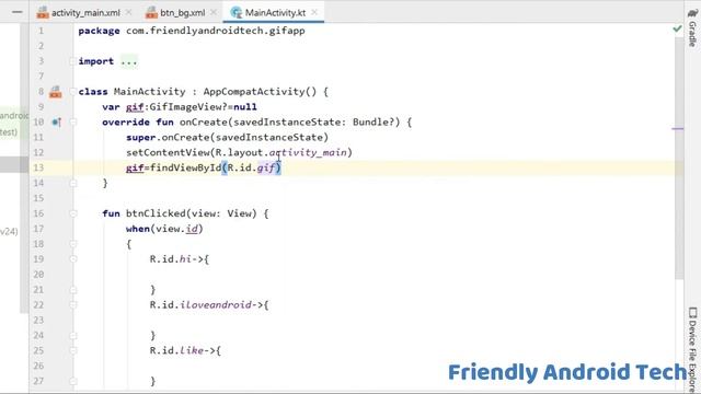 Gif animation in Android studio | #20 How to use a GIF images in android studio смотреть онлайн