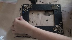 DIY: Фоторамка в стиле " Стимпанк",Подарки на Новый Год своими руками , Diy " Steampunk " Fotorahme