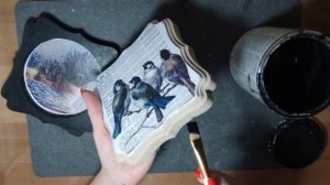 Декор шкатулки (декупаж + набрызг). Diy. Decoupage boxes.