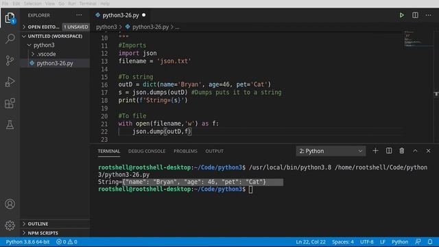 Python 3   Episode 26   Working with JSON