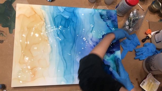 Alcohol Ink and Resin Beach Scape смотреть онлайн