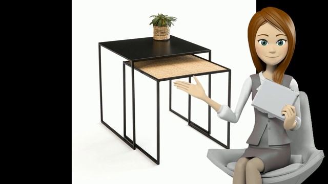 Обзор комплекта из 2-х дизайнерских журнальных столов для гостиной и спальни. 2021.