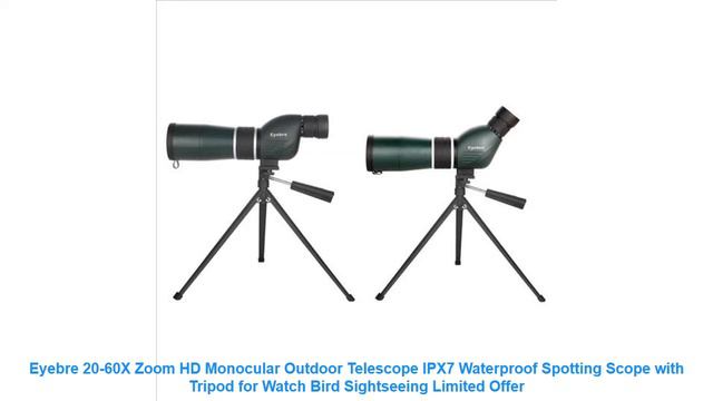 Eyebre 20-60X Zoom HD Monocular Outdoor Telescope IPX7 Waterproof Spot