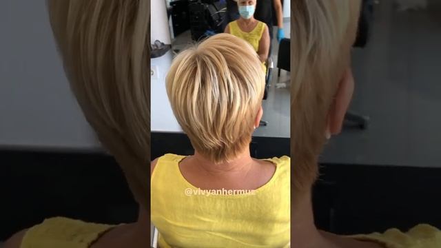 Short Pixie haircut for women created with scissors ?#vivyanhermuz #shorts #hair #haircut #pixiehai