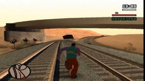 ГТА Сан Андреас. Эльдар вылазь! А поезд сбивает не "УАЗ а БЕЛАЗ". T.I.T.A.N.