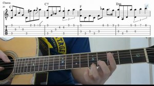 My Way (Frank Sinatra) - Easy Fingerstyle Guitar Playthrough Tutorial Lesson With Tabs