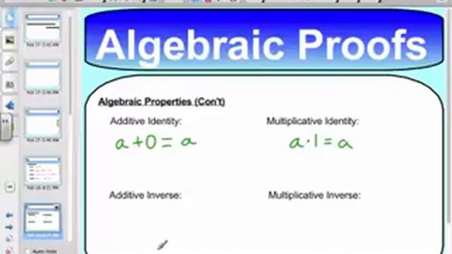 Properties of Equality