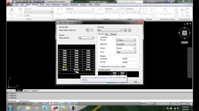 AutoCAD II  21-3 Table Direction смотреть онлайн