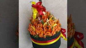 обалденный подарок/ букет из раков/ букет из морепродуктов/ съедобный букет/ подарок руководителю
