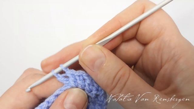 Как вязать крючком 11 урок Выпуклый рельефный столбик