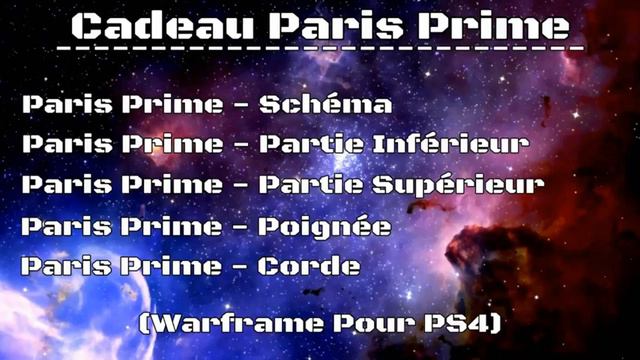 Cadeau Paris Prime : Warframe PS4 #1 смотреть онлайн