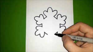 Как нарисовать красивую СНЕЖИНКУ?