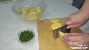 Куриные желудки с картофелем.