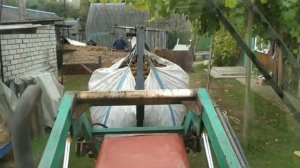 Погрузка выгрузка Биг Бэгов с картошкой фронтальным погрузчиком Т-25