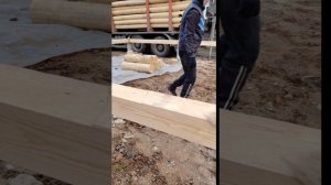 Сборка сруба дома 6*9