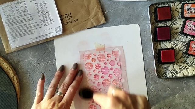 Видеоурок. Штампинг. Резист эффект. Stamping. Resist effect experiment.
