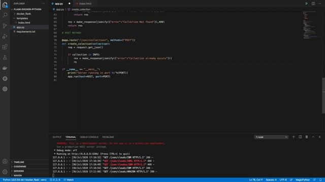 Tutorial - Servicio con 8 endpoints en Python con Flask y Docker (ESPAÑOL)