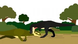 Carcharodontosaurus vs tarbosaurus (stick nodes pro)